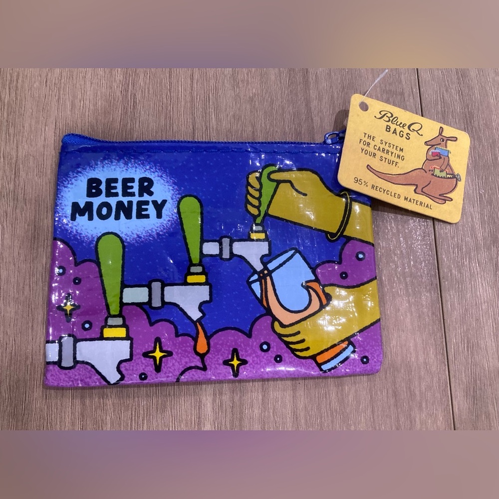 Blue Q Beer Money Coin Purse NWT 3 Available
